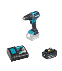 Perceuse-visseuse à percussion 18V DHP490Z + 1 batterie BL1830B 18V 3 Ah + chargeur rapide DC18RC MAKITA