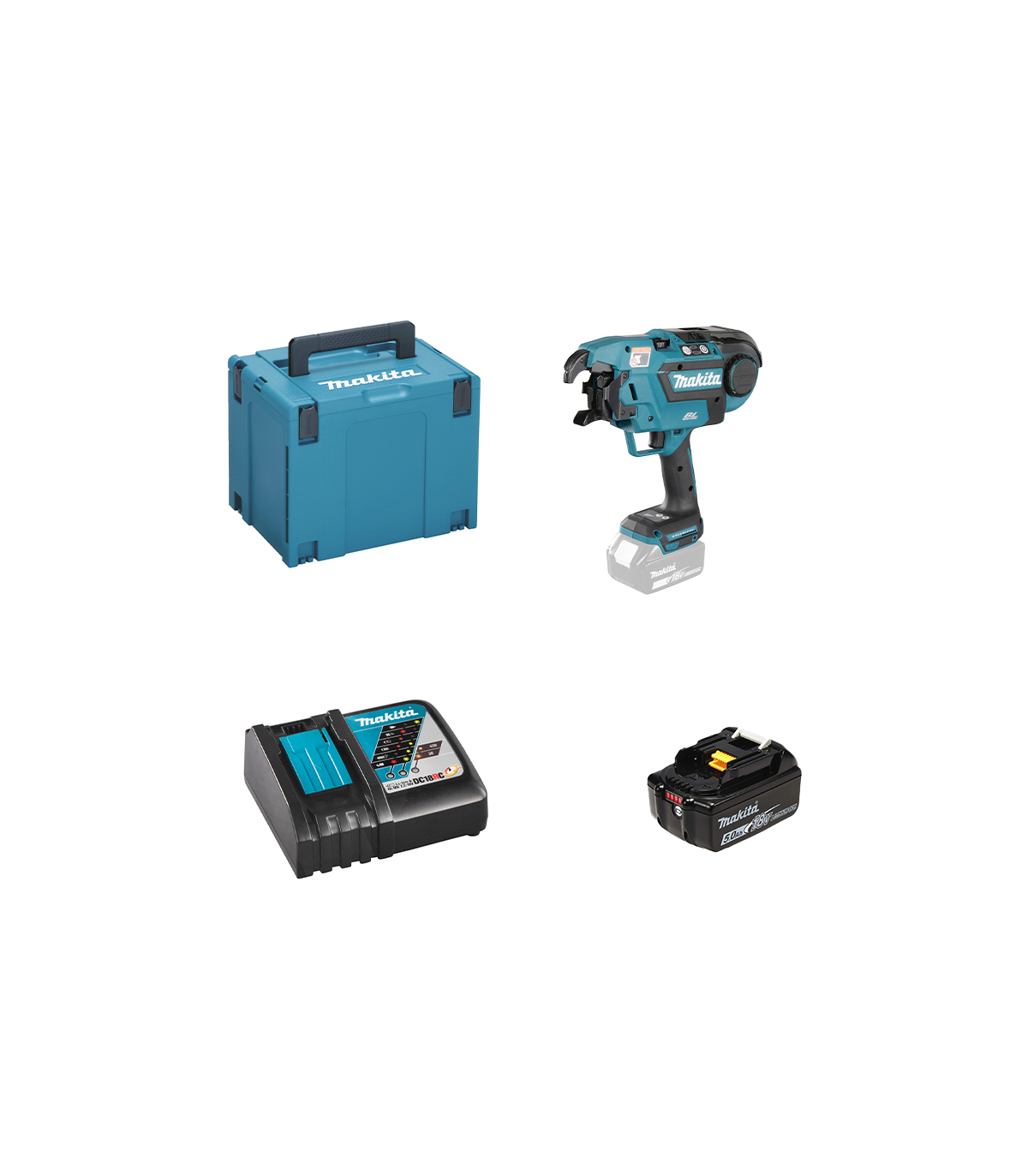 Ligatureuse 18V DTR180ZJ MAKITA + 1 batterie BL1850B 18V 5 Ah + 1 chargeur rapide DC18RC