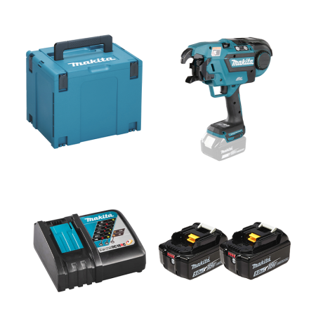 Ligatureuse 18V DTR180ZJ + 2 batteries BL1850B 18V 5 Ah + 1 chargeur rapide DC18RC MAKITA