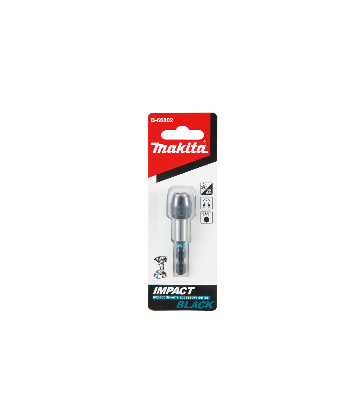 Porte embout 1/4" à verrouillage Impact Black MAKITA