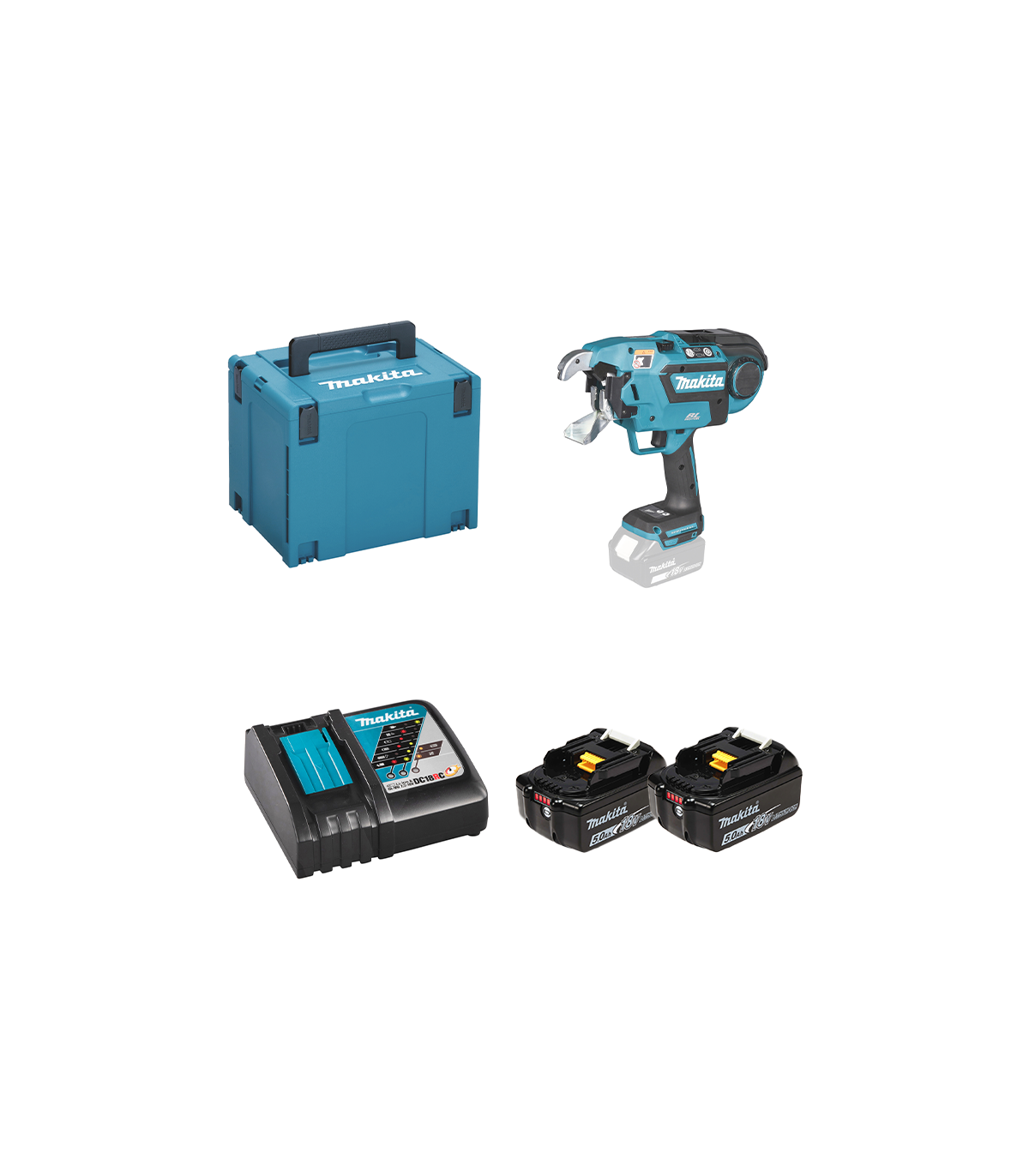 Ligatureuse 18V DTR181ZJ + 2 batteries BL1850B 18V 5 Ah + 1 chargeur rapide DC18RC MAKITA