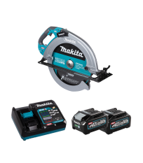 Scie circulaire 40V Ø415 mm HS013GZ + 2 batteries 40V 4 Ah + 1 chargeur rapide DC40RA MAKITA