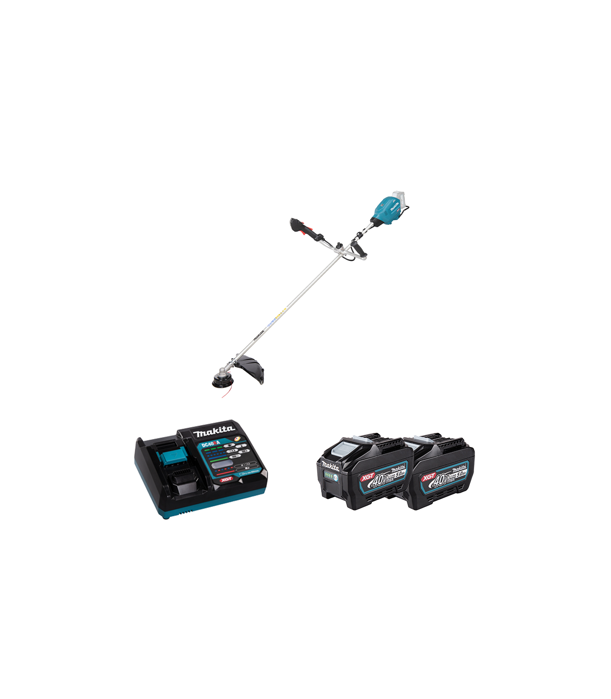 Débroussailleuse 40V 450mm UR013GZ01 + 2 batteries 40V 5 Ah + 1 chargeur rapide DC40RA MAKITA