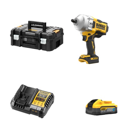 Boulonneuse 18V 1/2" DCF961NT-XJ + 1 batterie 18V 5 Ah POWERSTACK + 1 chargeur DCB1104-QW DEWALT