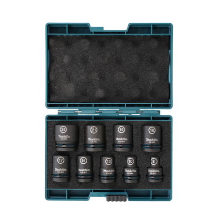 Coffret de 9 douilles 1/2" 8 à 24mm IMPACT BLACK MAKITA