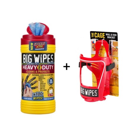 Boite de 100 lingettes HEAVY DUTY + support BIG WIPES