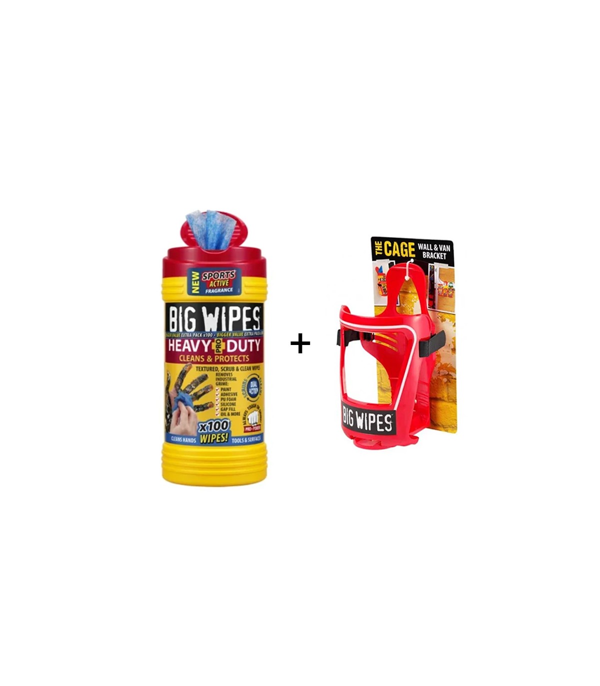 Boite de 100 lingettes HEAVY DUTY + support BIG WIPES