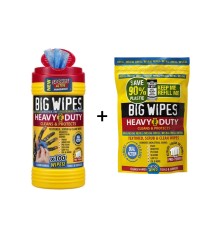 Boite de 100 lingettes HEAVY DUTY + recharge de 100 lingettes BIG WIPES