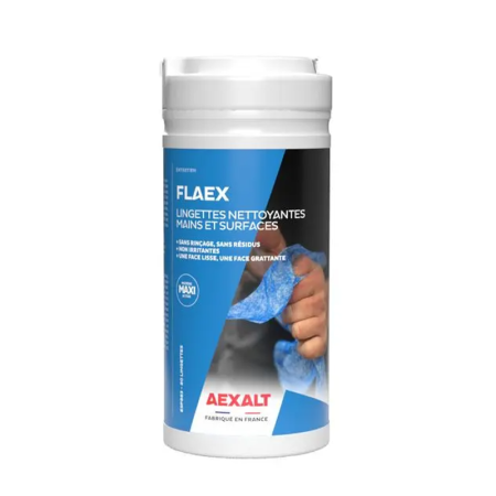Pack support mural pour lingettes + lingettes nettoyantes mains et surfaces FLAEX AEXALT