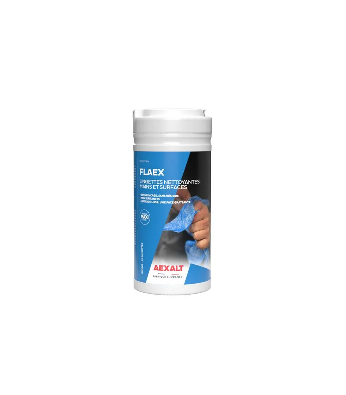Pack support mural pour lingettes + lingettes nettoyantes mains et surfaces FLAEX AEXALT