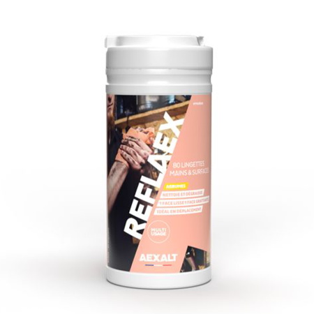 Pack support mural pour lingettes + lingettes nettoyantes dégraissantes REFLAEX  AEXALT