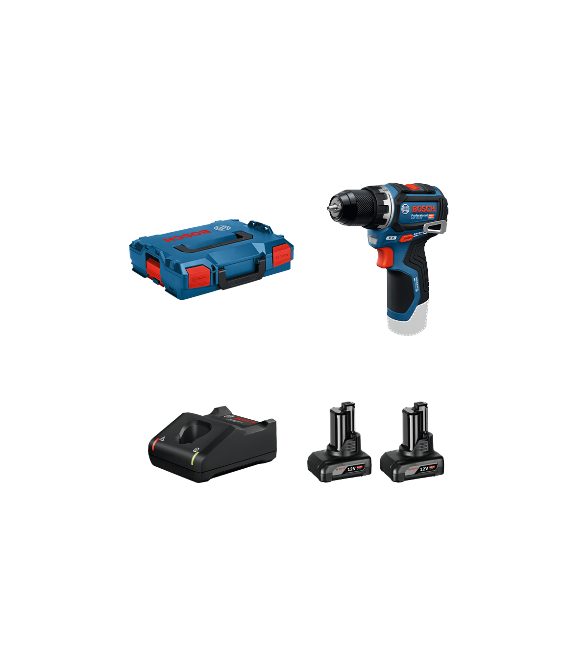 Perceuse visseuse GSR 12V-32 + 2 batteries 12V 6 Ah + 1 chargeur GAL 12V-40 BOSCH