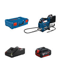 Pompe à graisse 18V GFP 18V-10 + 1 batterie GBA 18V 4 Ah + 1 Chargeur GAL 18V-40 BOSCH