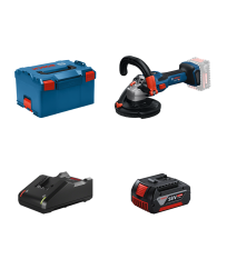 Ponceuse à béton Ø125 mm GWS 18V-15 S + 1 batterie GBA 18V 4 Ah + 1 Chargeur GAL 18V-40 BOSCH
