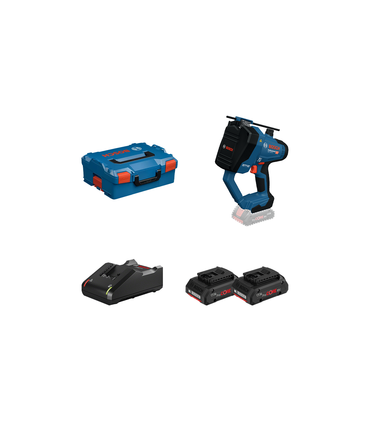 Coupe tige GGC 18V-12 + 2 batteries ProCore 18V 4 Ah + 1 Chargeur GAL 18V-40 BOSCH