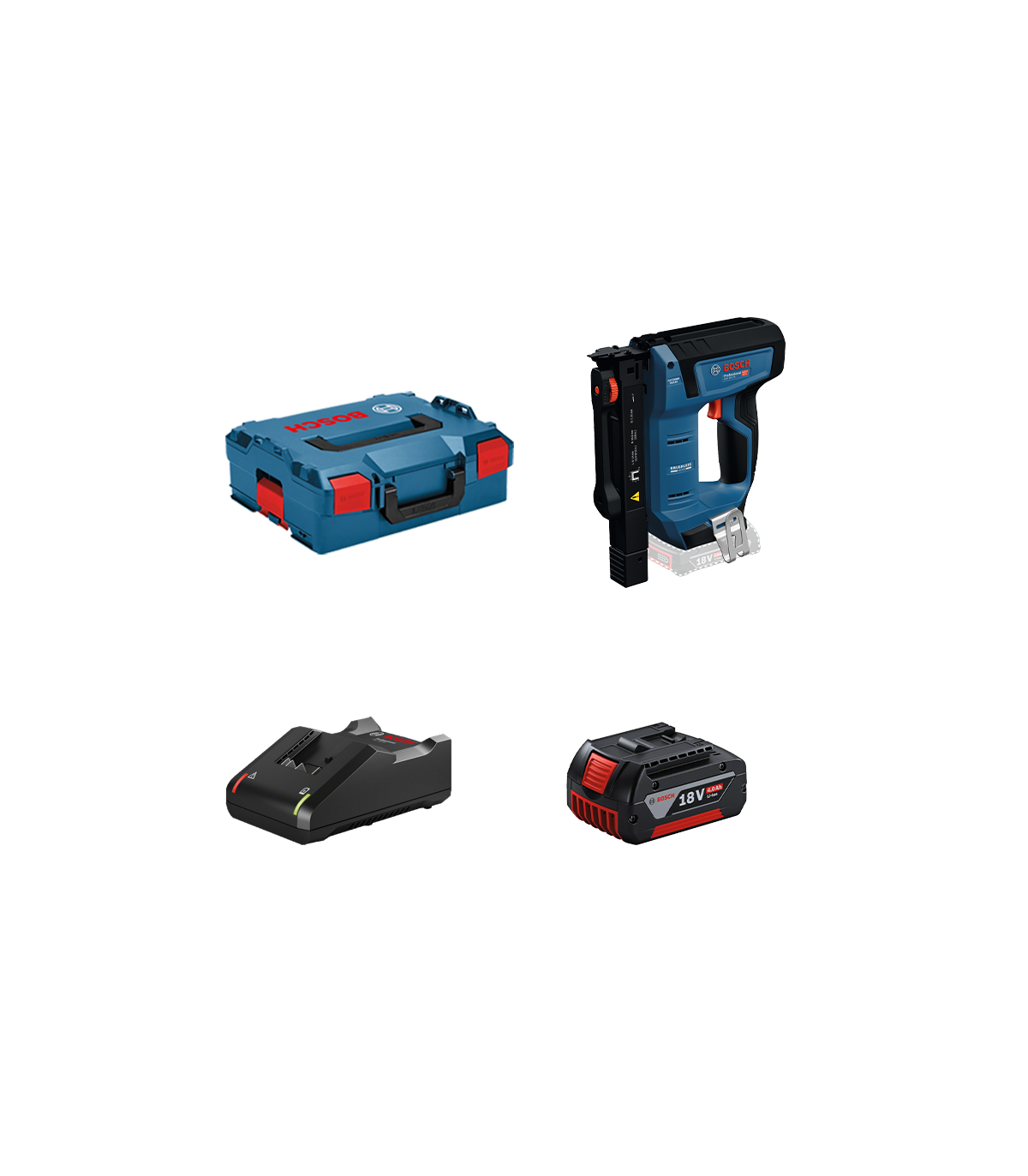 Agrafeuse GTH 18V-14 + 1 batterie GBA 18V 4 Ah + 1 Chargeur GAL 18V-40 BOSCH