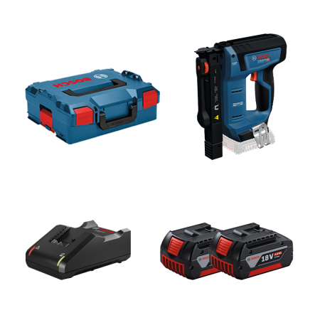 Agrafeuse GTH 18V-14 + 2 batteries GBA 18V 4 Ah + 1 Chargeur GAL 18V-40 BOSCH
