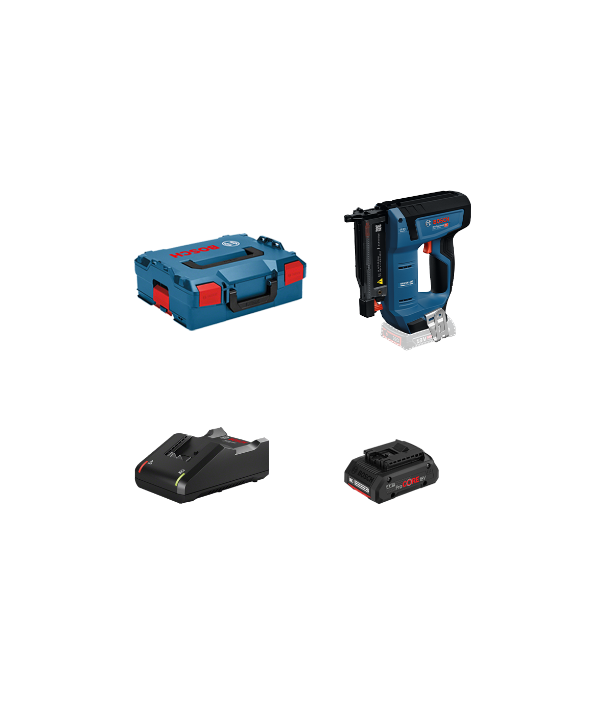 Cloueur de finition GNH 18V-35 + 1 batterie ProCore 18V 4 Ah + 1 Chargeur GAL 18V-40 BOSCH