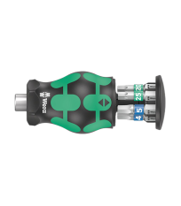 Tournevis Tom Pouce Kraftform Kompakt + 6 embouts TX et Hex-Plus WERA