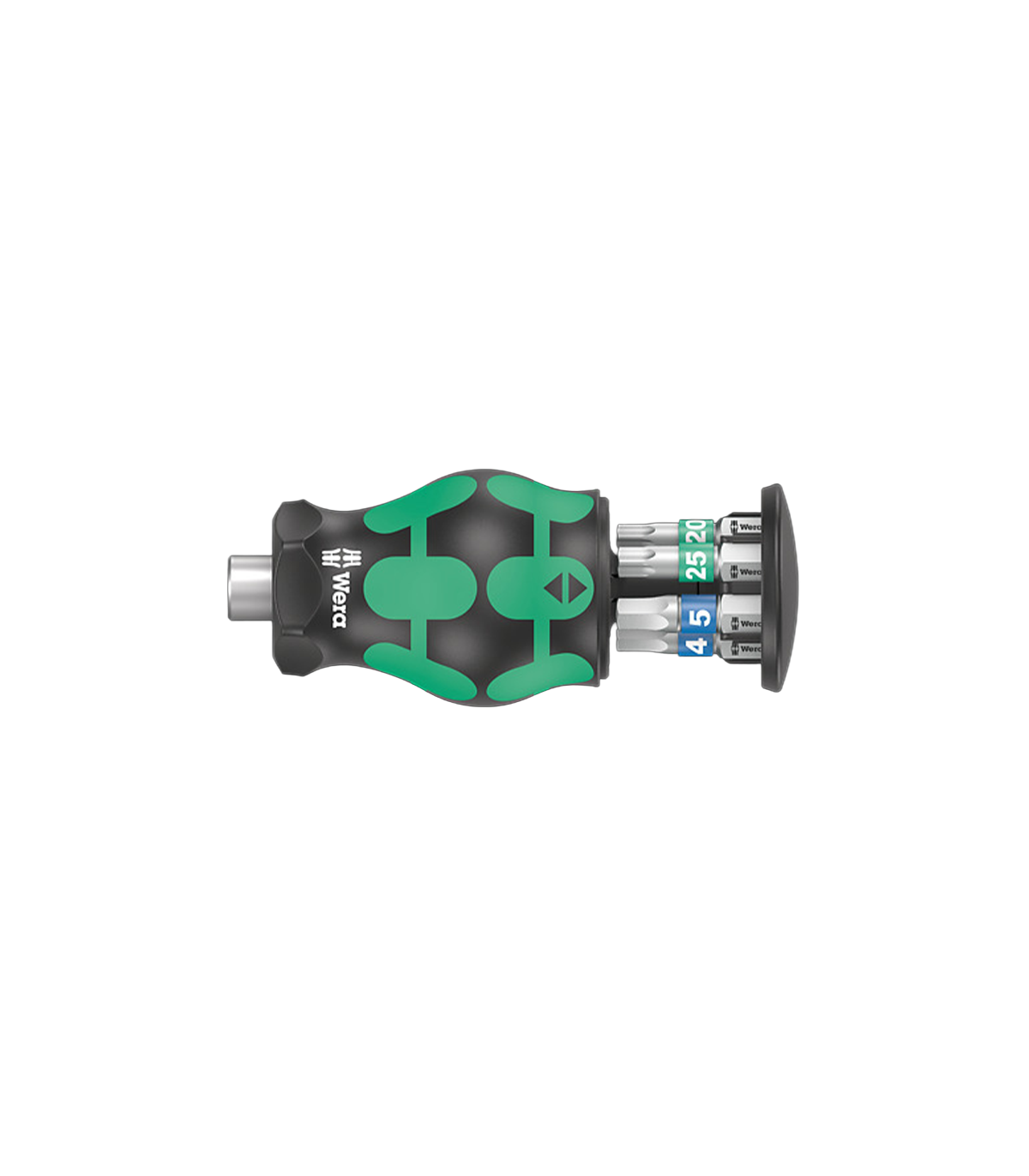 Tournevis Tom Pouce Kraftform Kompakt + 6 embouts TX et Hex-Plus WERA