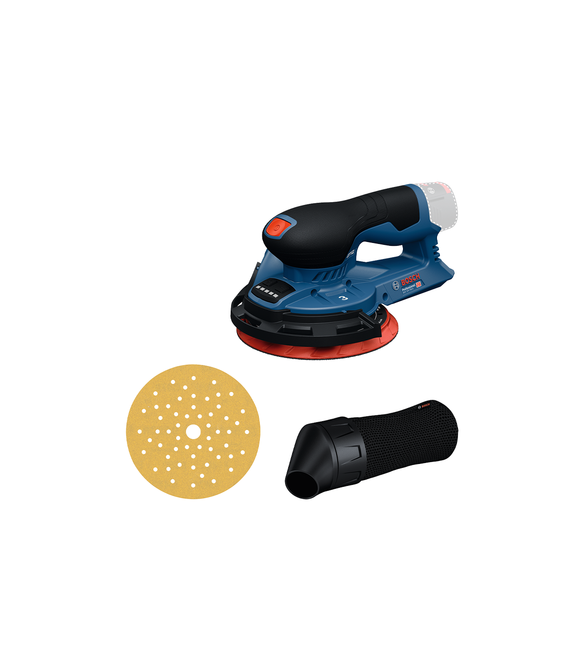 Ponceuse excentrique Ø150 mm GEX 12V-150-3 + 2 batteries 12V 3 Ah + 1 chargeur GAL 12V-40 BOSCH