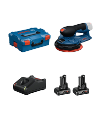 Ponceuse excentrique Ø150 mm GEX 12V-150-3 + 2 batteries 12V 6 Ah + 1 chargeur GAL 12V-40 BOSCH