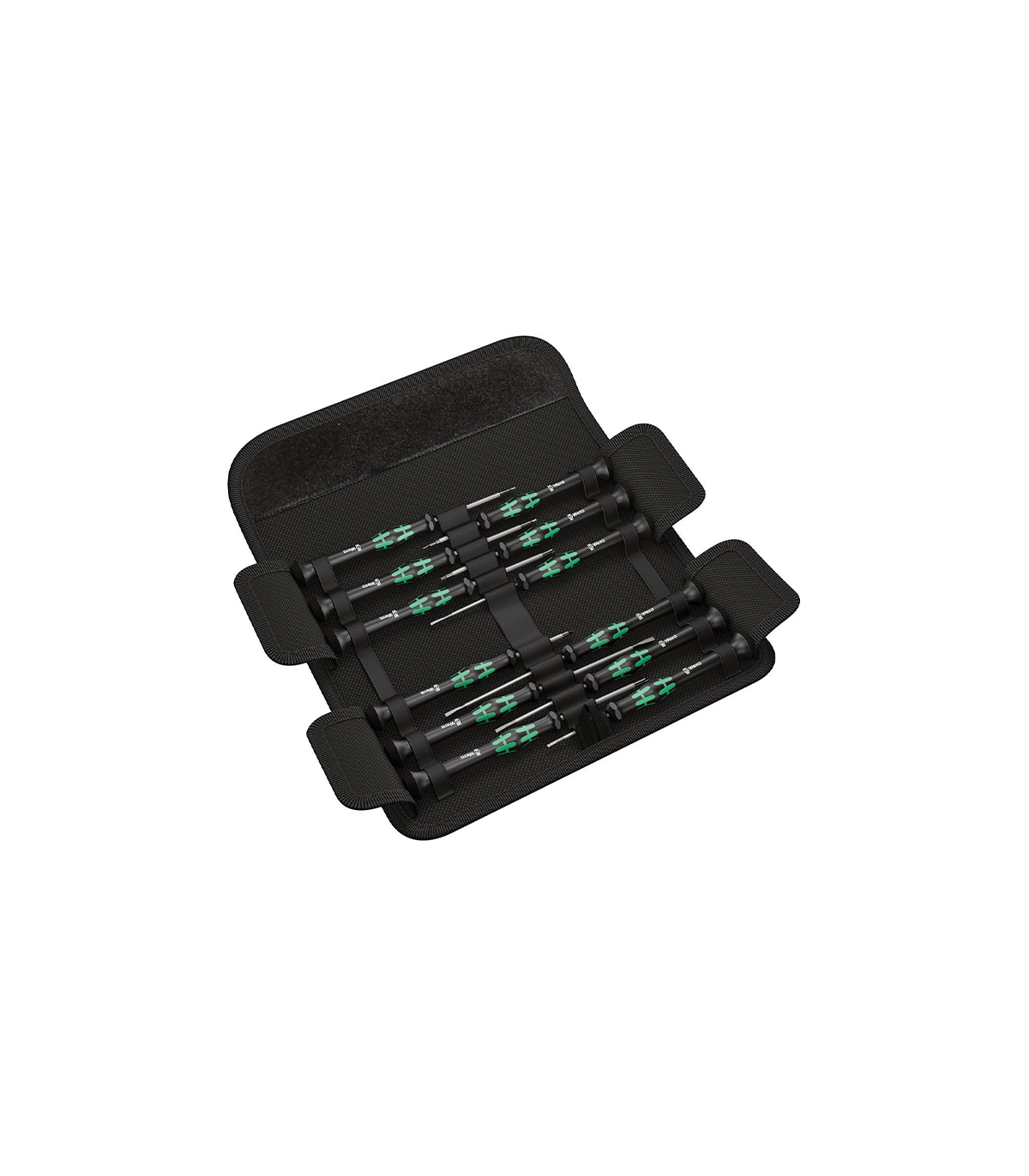 Jeu de 12 tournevis électronicien Kraftform Micro WERA