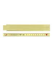 Mètre pliant en plastique jaune 2m Longlife BMI