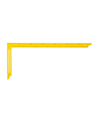 Équerre de charpentier à trous jaune 100cm BMI