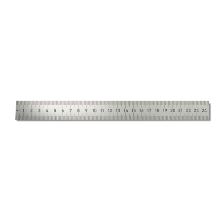 Réglet rigide en acier inoxydable 30 x 1 x 500mm BMI
