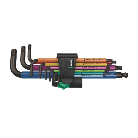 Jeu de 9 clés allen 950/9 Hex-Plus Multicolour WERA