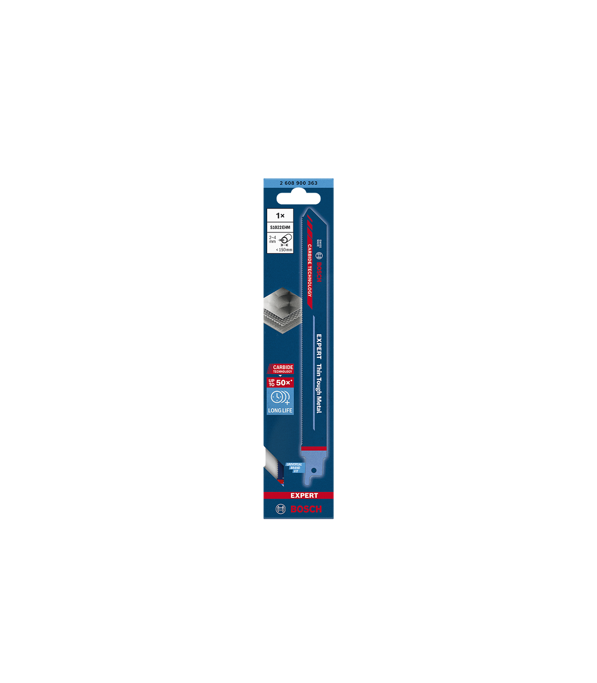 Lame de scie sabre 200mm EXPERT inoxydable S 1022 EHM BOSCH