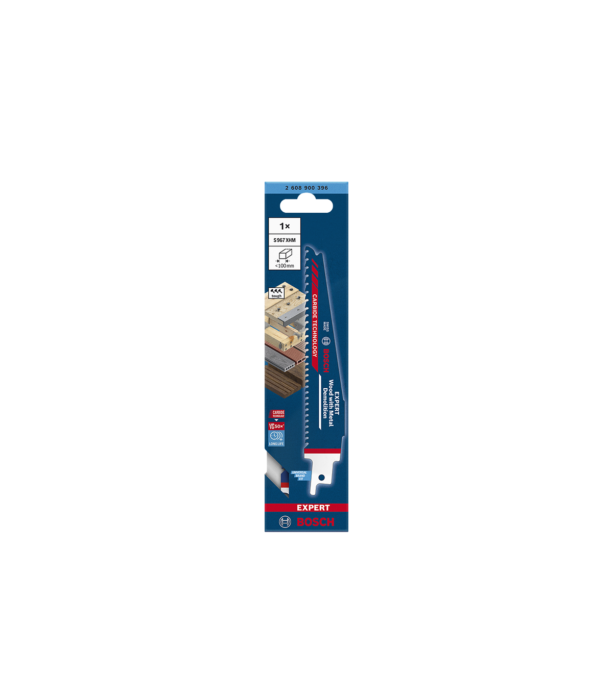 Lame de scie sabre 150mm EXPERT Wood with Metal Demolition S 967 XHM BOSCH