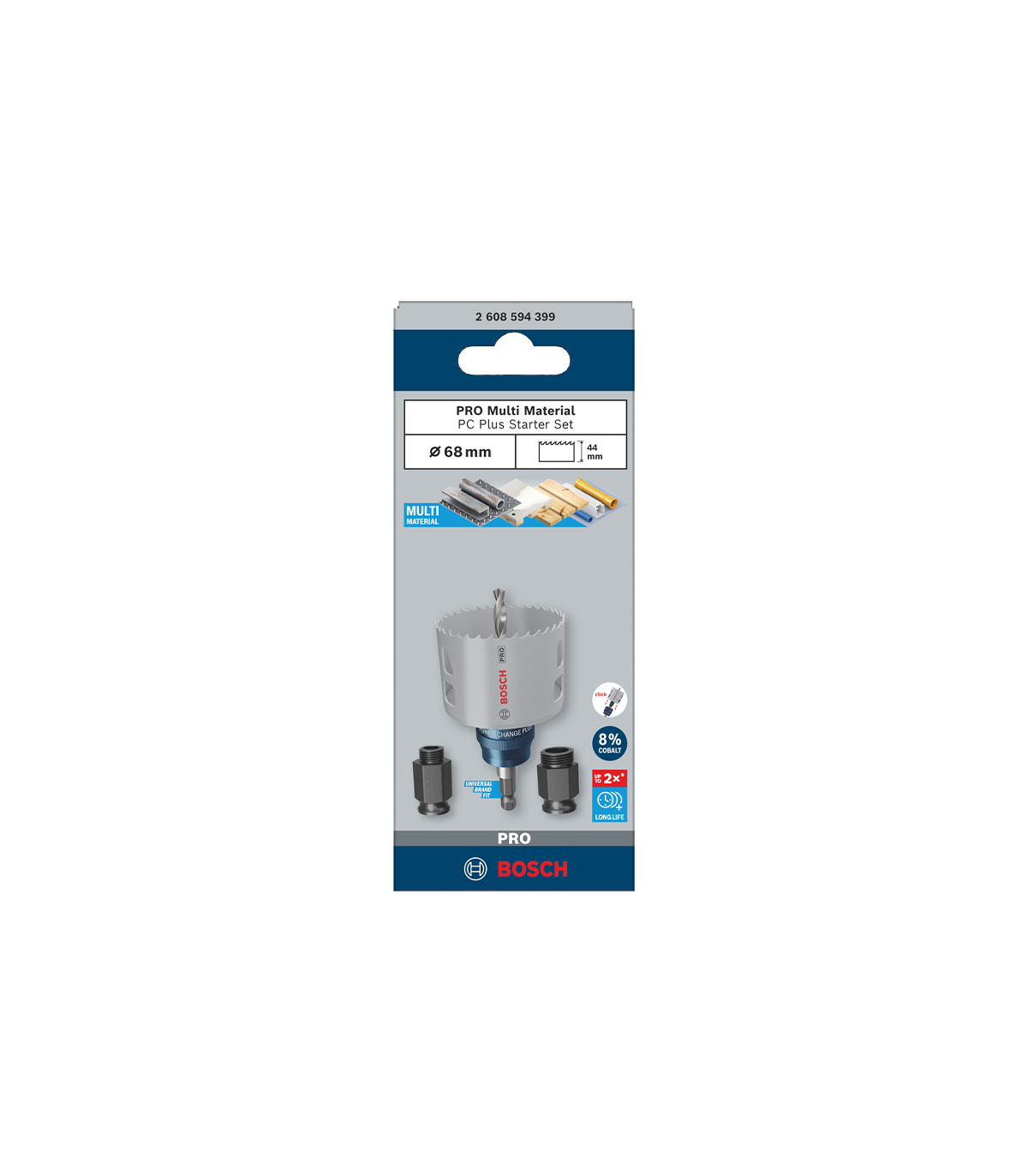 Kit de démarrage  pour scie trépan PRO Multi Material PC Plus 68 mm BOSCH