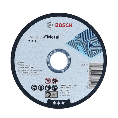 Lot de 100 disques à tronçonner métal Ø 125 mm BOSCH