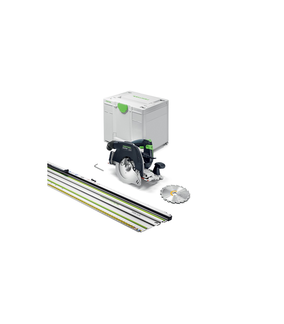 Scie circulaire à capot basculant Ø160 mm 18V HKC 55 KEB-Basic + 1 rail de guidage FSK 420 FESTOOL