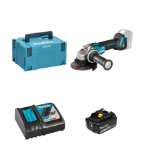 Meuleuse Ø125 mm 18V DGA504ZJ + 1 batterie BL1850B 18V 5 Ah + chargeur rapide DC18RC MAKITA