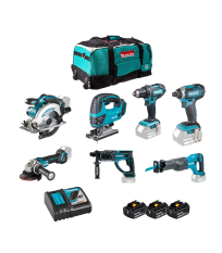 Pack 7 outils 18 V DLX7013PT MAKITA (DDF482 + DTD152 + DGA504 + DSS610 + DHR202 + DJR186 + DJV180)