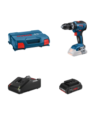 Perceuse-visseuse à percussion GSB 18V-55 en coffret L-CASE + 1 batterie Procore 18V 4 Ah + 1 chargeur GAL 18V-40 BOSCH