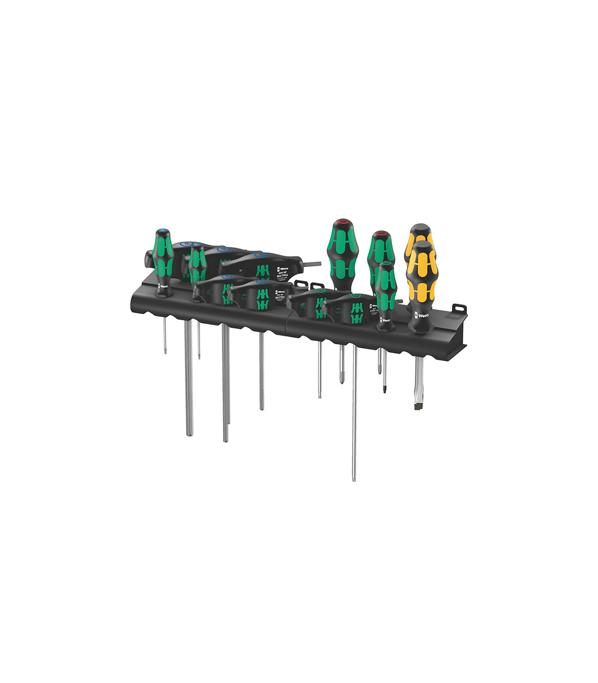 Jeu de 14 tournevis Hex, Torx, à fente et Phyllips WERA