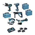 Pack 5 outils 18 V DLX5039PTJ MAKITA (DHP458 + DTD152 + DGA504 + DHR202 + DSS610)