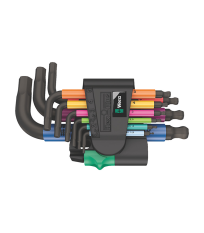 Jeu de 9 clés mâles coudées 950/9 Hex-Plus Multicolour WERA