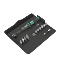 Clé dynamométrique 1/4" 2,5-25 Nm Click-Torque + 6 douilles + 11 embouts WERA