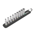 Jeu de 9 douilles longue Zyklop 1/4" Belt A Deep WERA