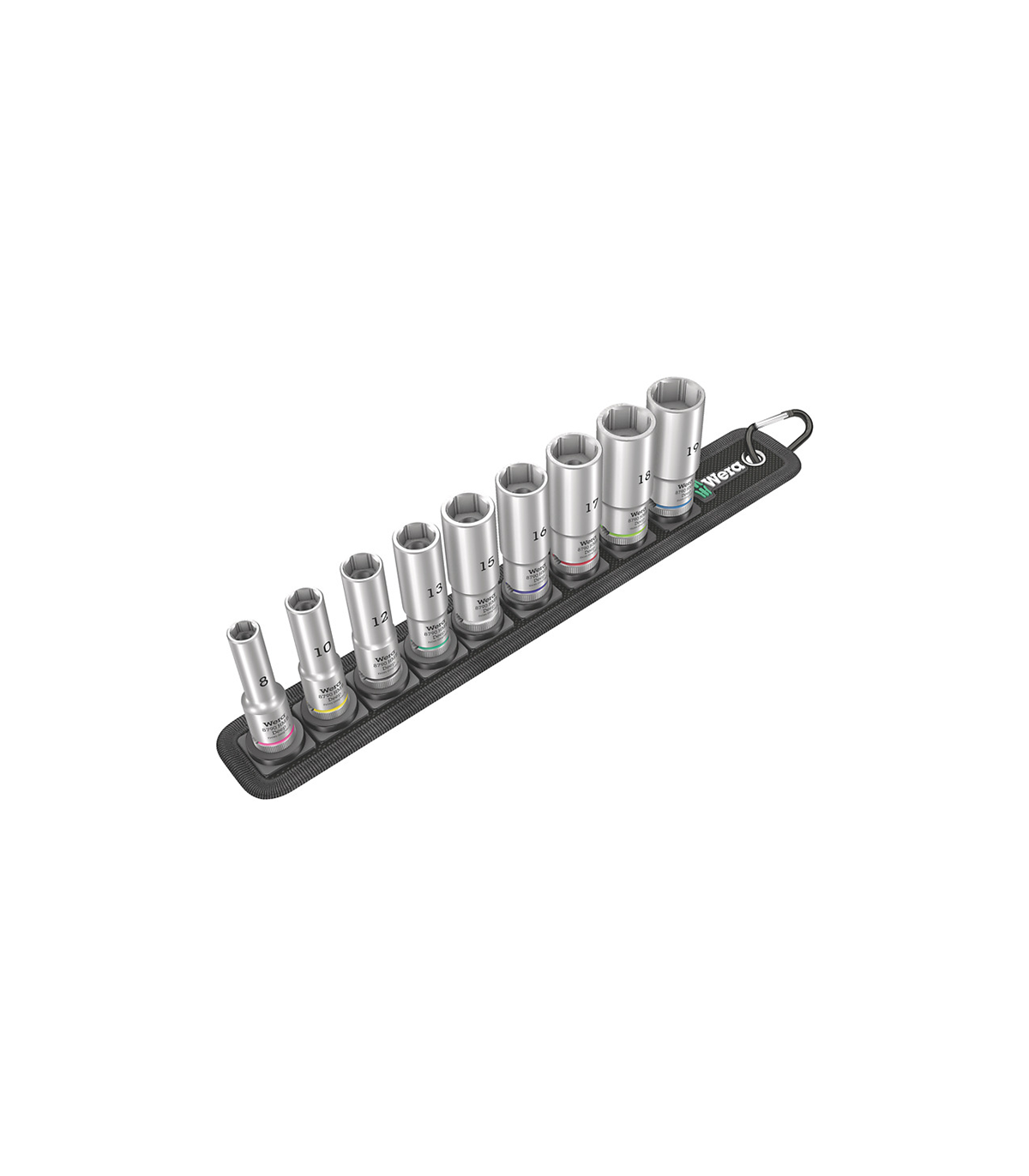Jeu de 9 douilles longue Zyklop 3/8" Belt B Deep WERA