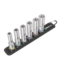 Jeu de 6 douilles longue Zyklop 1/2" Belt C Deep WERA