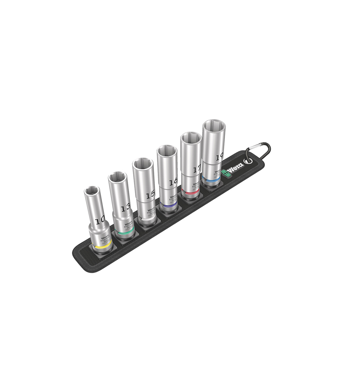 Jeu de 6 douilles longue Zyklop 1/2" Belt C Deep WERA