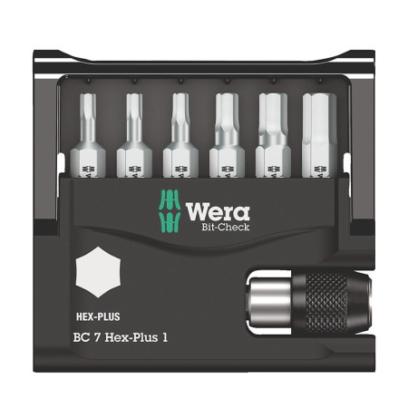 Coffret d'embouts Hex-Plus + Porte-embouts universel Bit-Check WERA