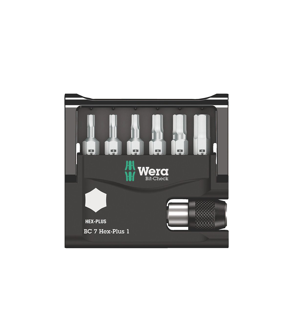 Coffret d'embouts Hex-Plus + Porte-embouts universel Bit-Check WERA