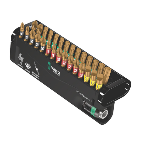 Coffret de 29 embouts BiTorsion + Porte-embouts universel Bit-Check Diamond
